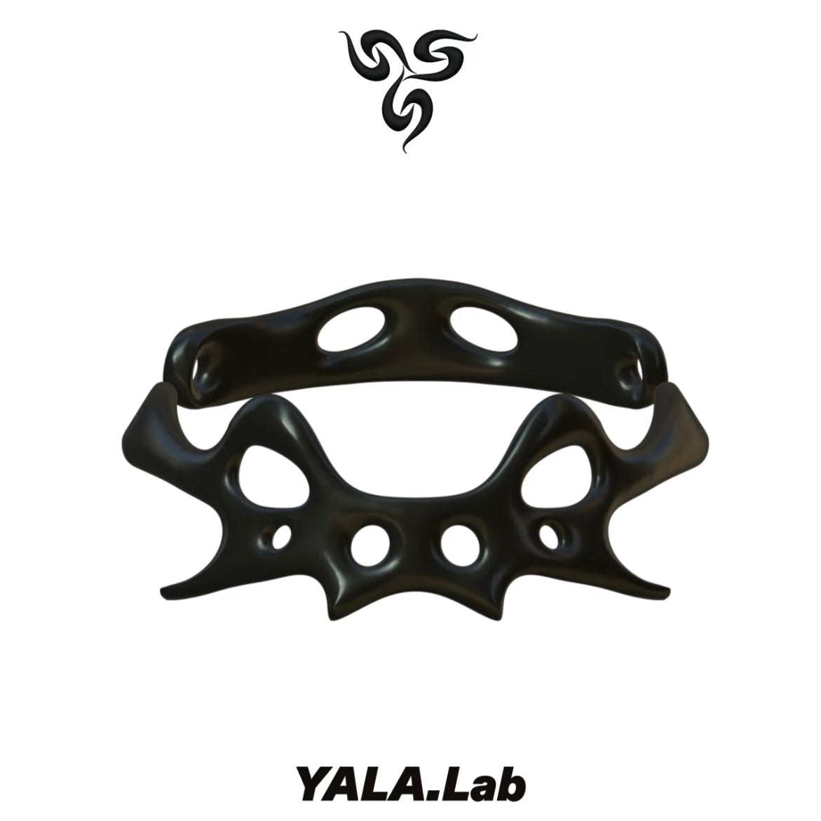 YALA.Lab | 3D Printed Hollowed-out Future Tech-sense Y3K Spicy Girl Skeleton Choker