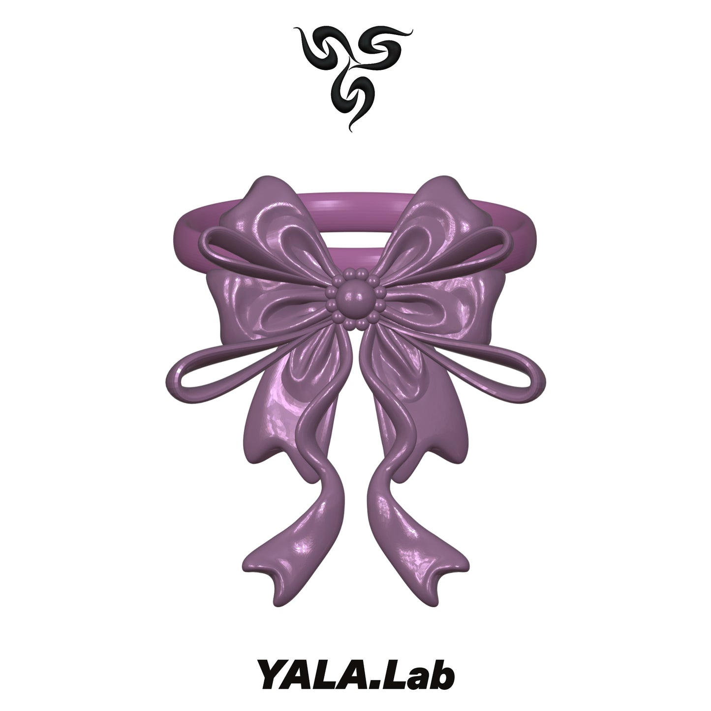 YALA.Lab | 3D Printed Cute Bow Choker Dog Collar