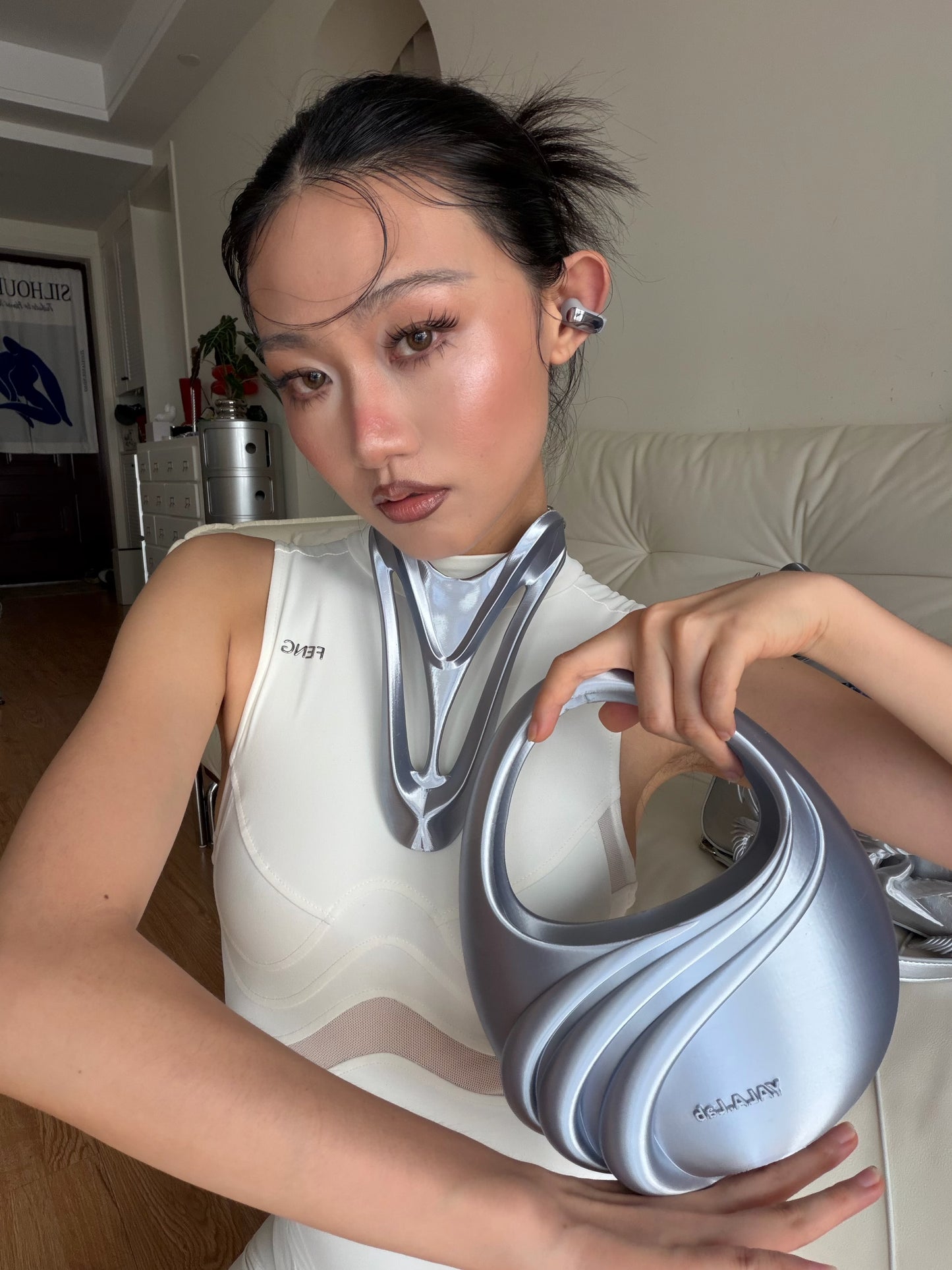 YALA.Lab | 3D Printed Sci-Fi Futuristic Cyber Streamline Collar
