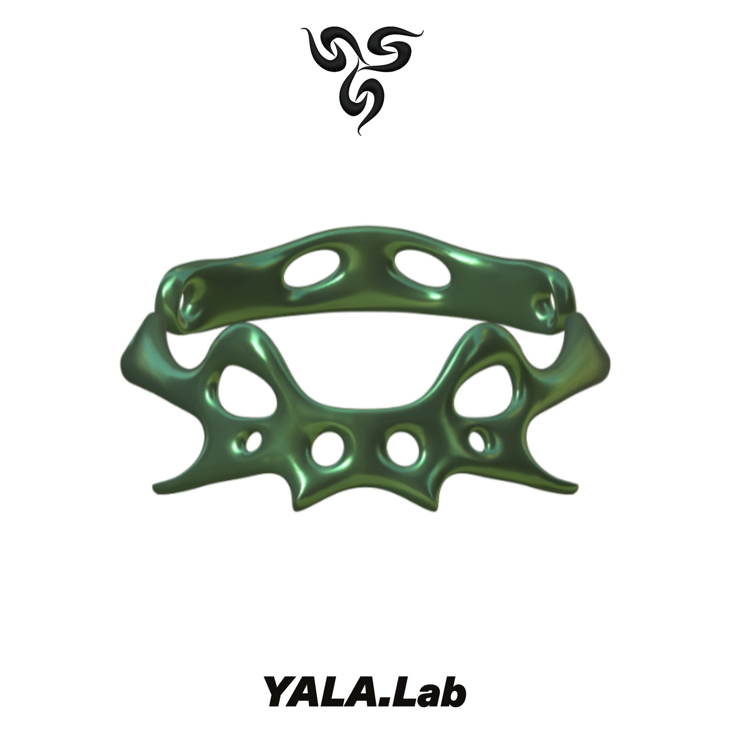 YALA.Lab | 3D Printed Hollowed-out Future Tech-sense Y3K Spicy Girl Skeleton Choker