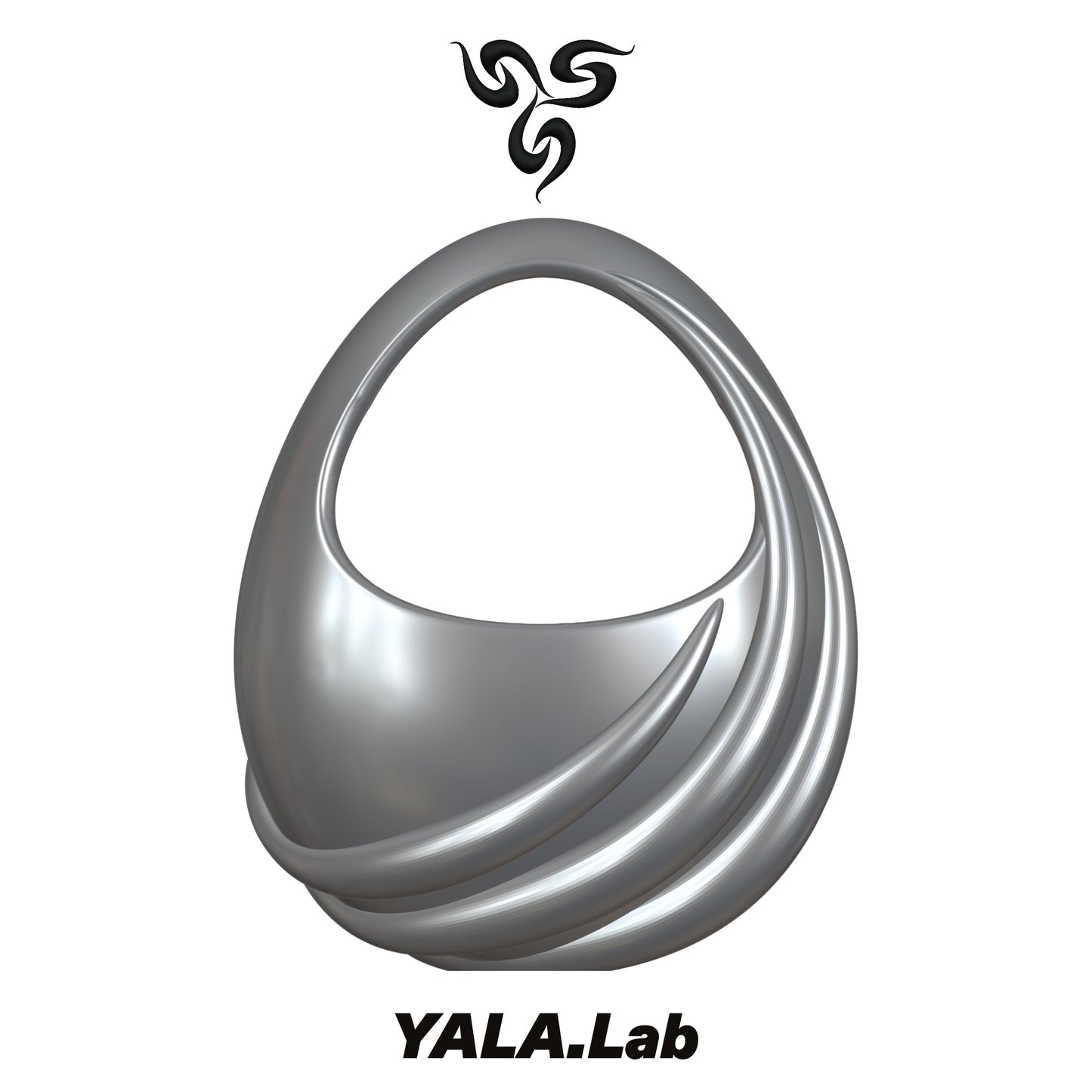 YALA.Lab | 3D Printed Futuristic Y3K Eggshell Bag with Streamlined Tech Sensation