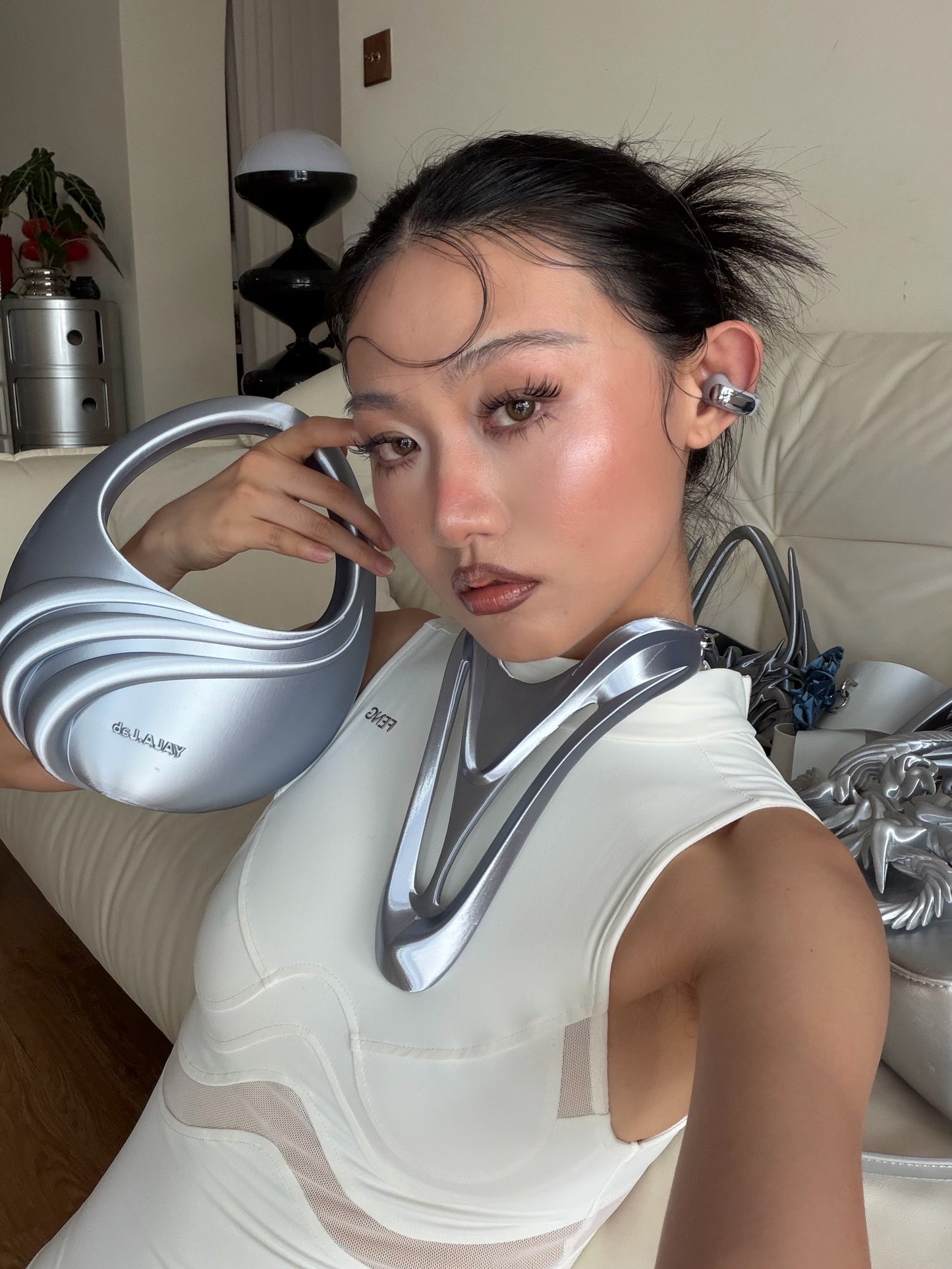 YALA.Lab | 3D Printed Sci-Fi Futuristic Cyber Streamline Collar