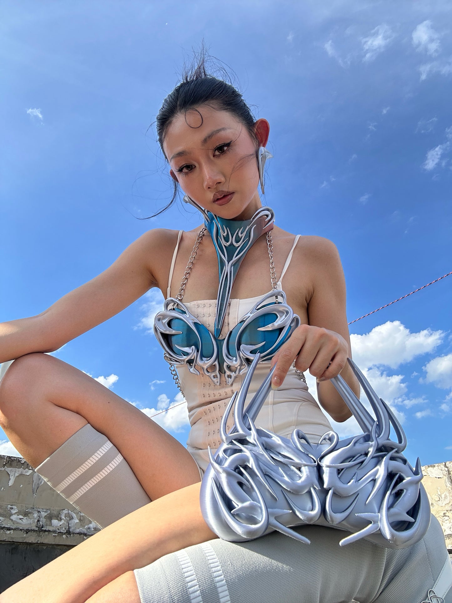 YALA.Lab|3Dprinting Future-tech style multi-color extra bra