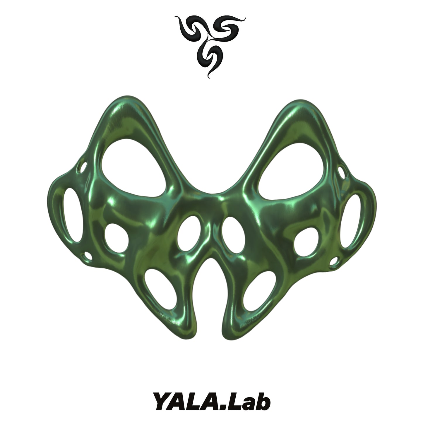 YALA.Lab | 3D Printed Hollowed-out Future Tech-sense Y3K Spicy Girl Skeleton Breastplate