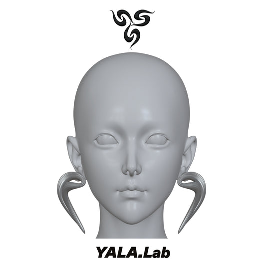 YALA.Lab | 3D Printed Futuristic Y3K Double-sided Wearable Stud Earrings