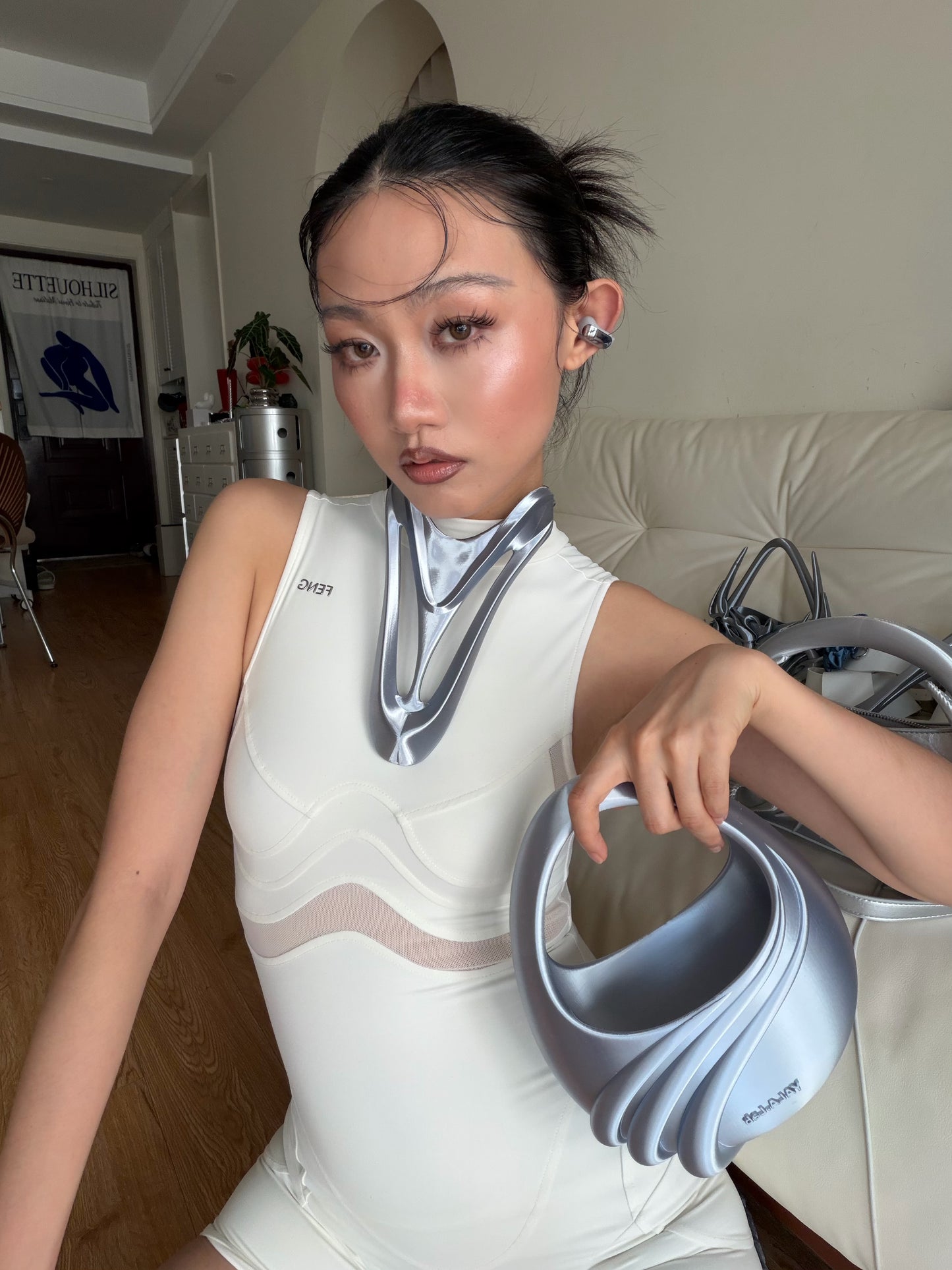 YALA.Lab | 3D Printed Sci-Fi Futuristic Cyber Streamline Collar