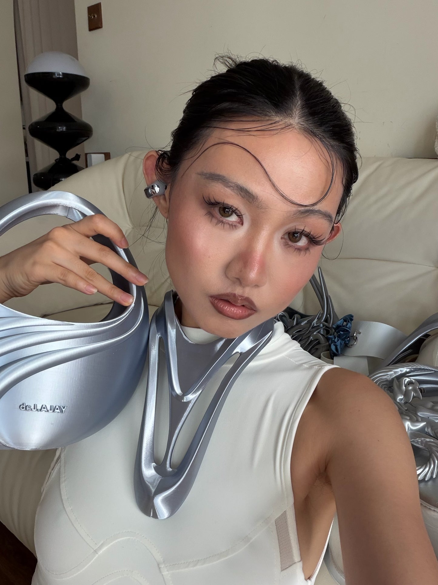 YALA.Lab | 3D Printed Sci-Fi Futuristic Cyber Streamline Collar