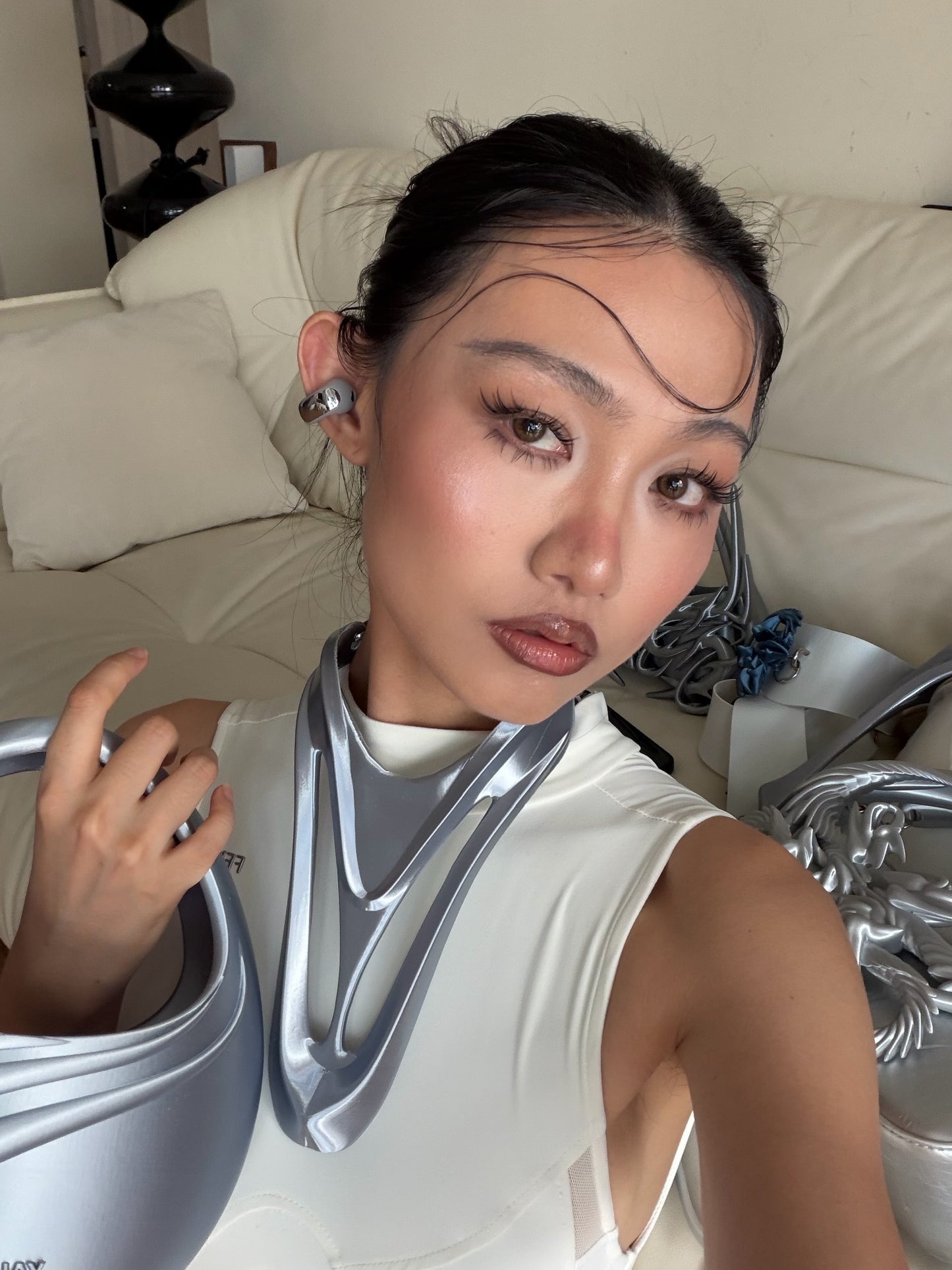 YALA.Lab | 3D Printed Sci-Fi Futuristic Cyber Streamline Collar