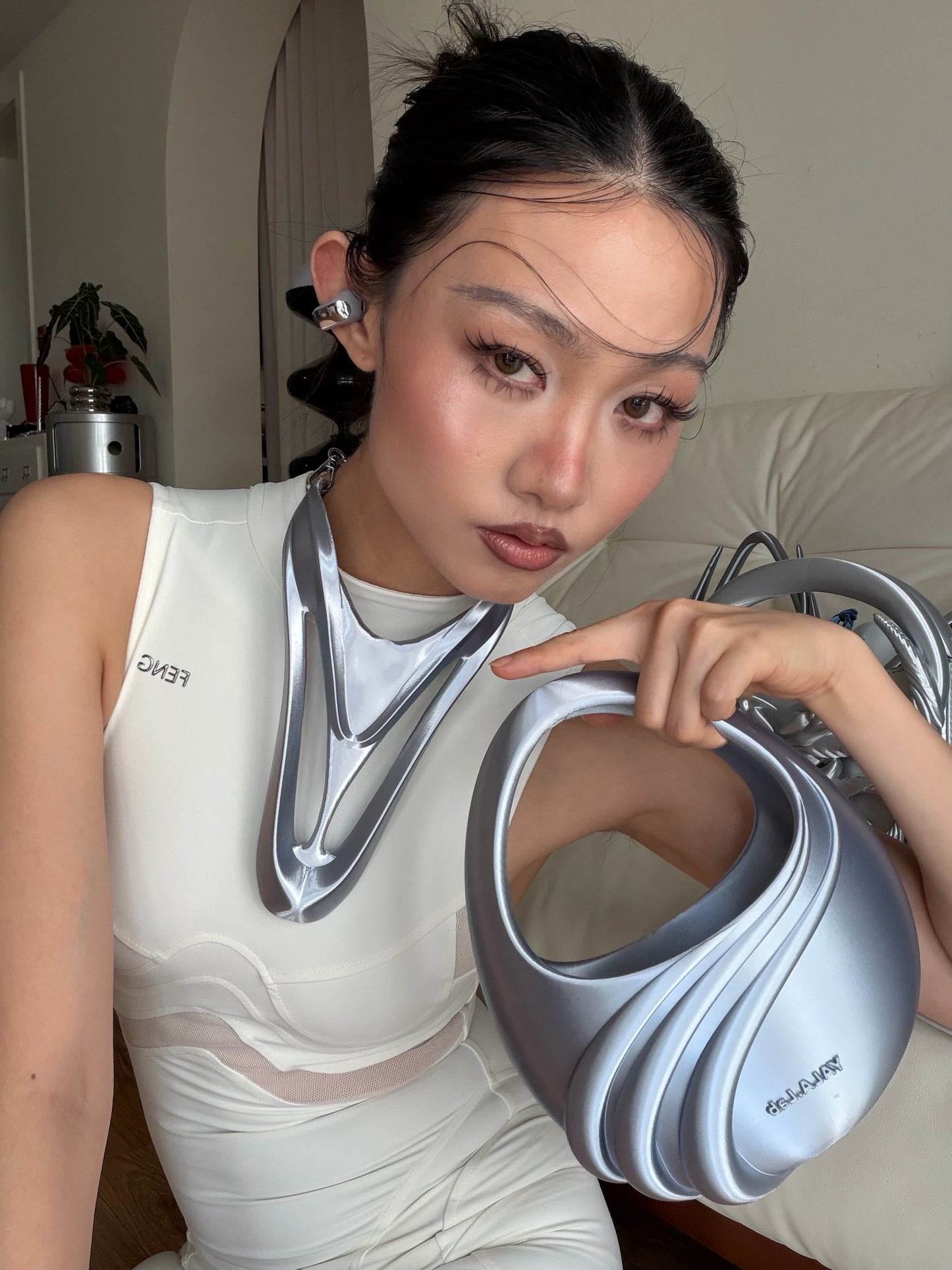 YALA.Lab | 3D Printed Sci-Fi Futuristic Cyber Streamline Collar