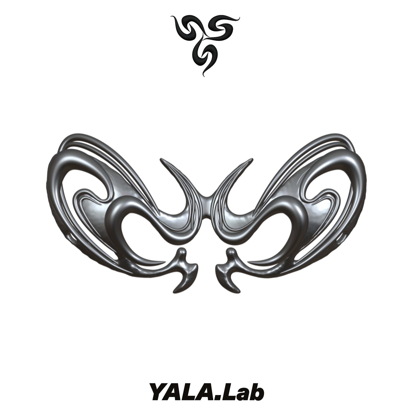 YALA.Lab | 3D Printed Future Mechanical Y3K Spicy Girl Totem Chest Armor and Waist Armor • Blue Chameleon Chest