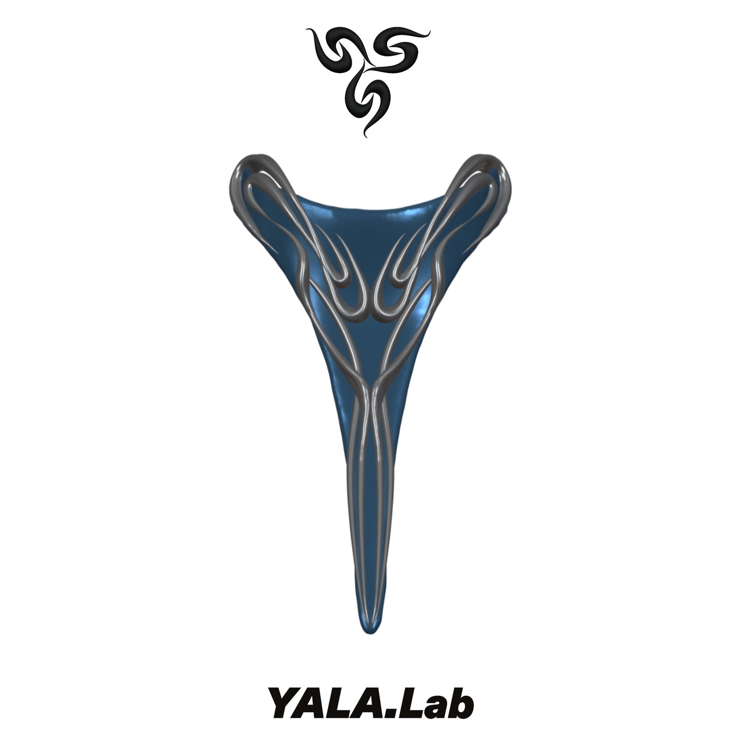 YALA.Lab|3Dprinting Future-tech style multi-color extra-long choker