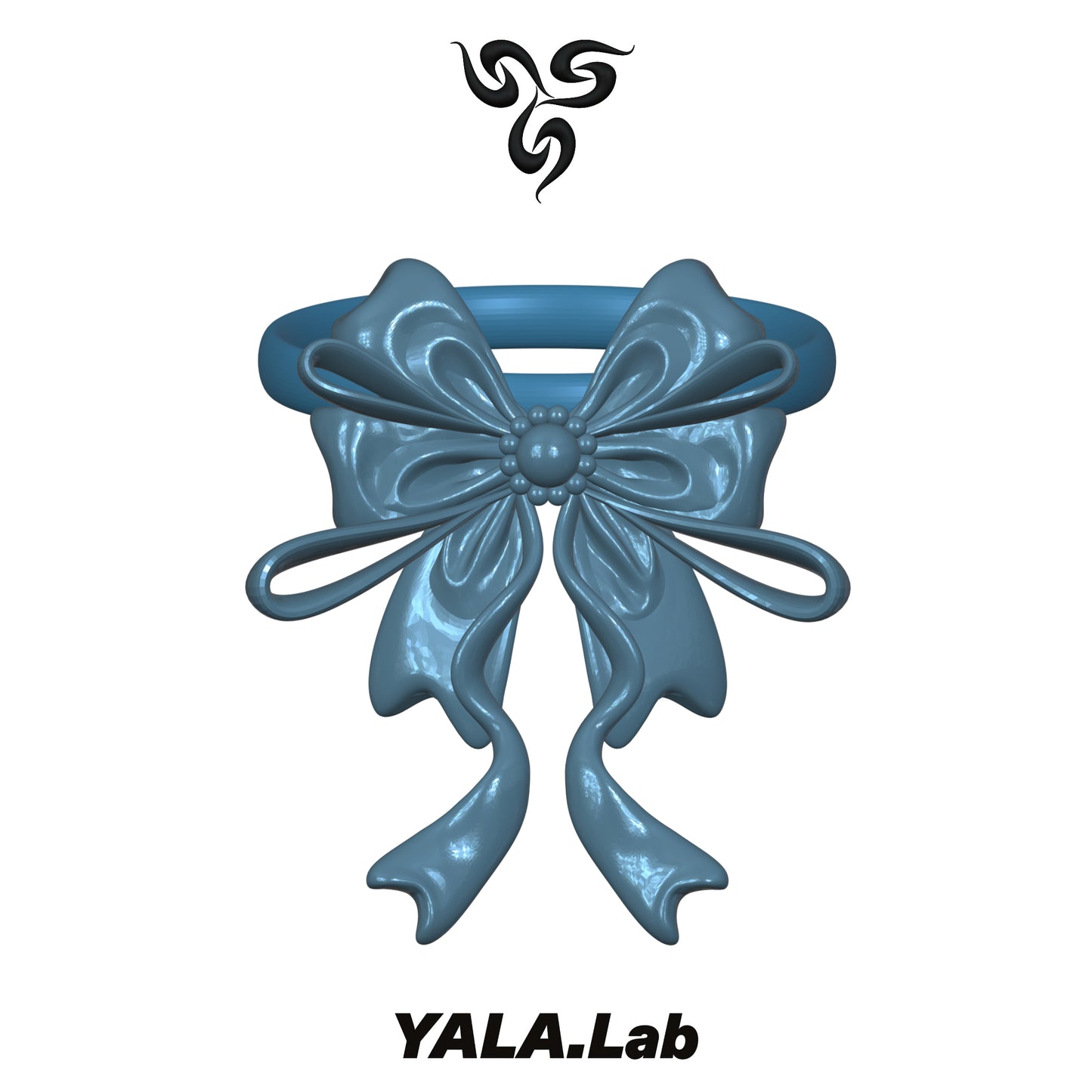 YALA.Lab | 3D Printed Cute Bow Choker Dog Collar