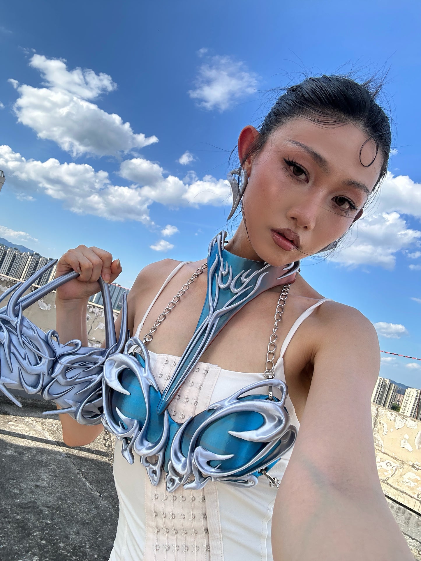YALA.Lab|3Dprinting Future-tech style multi-color extra bra