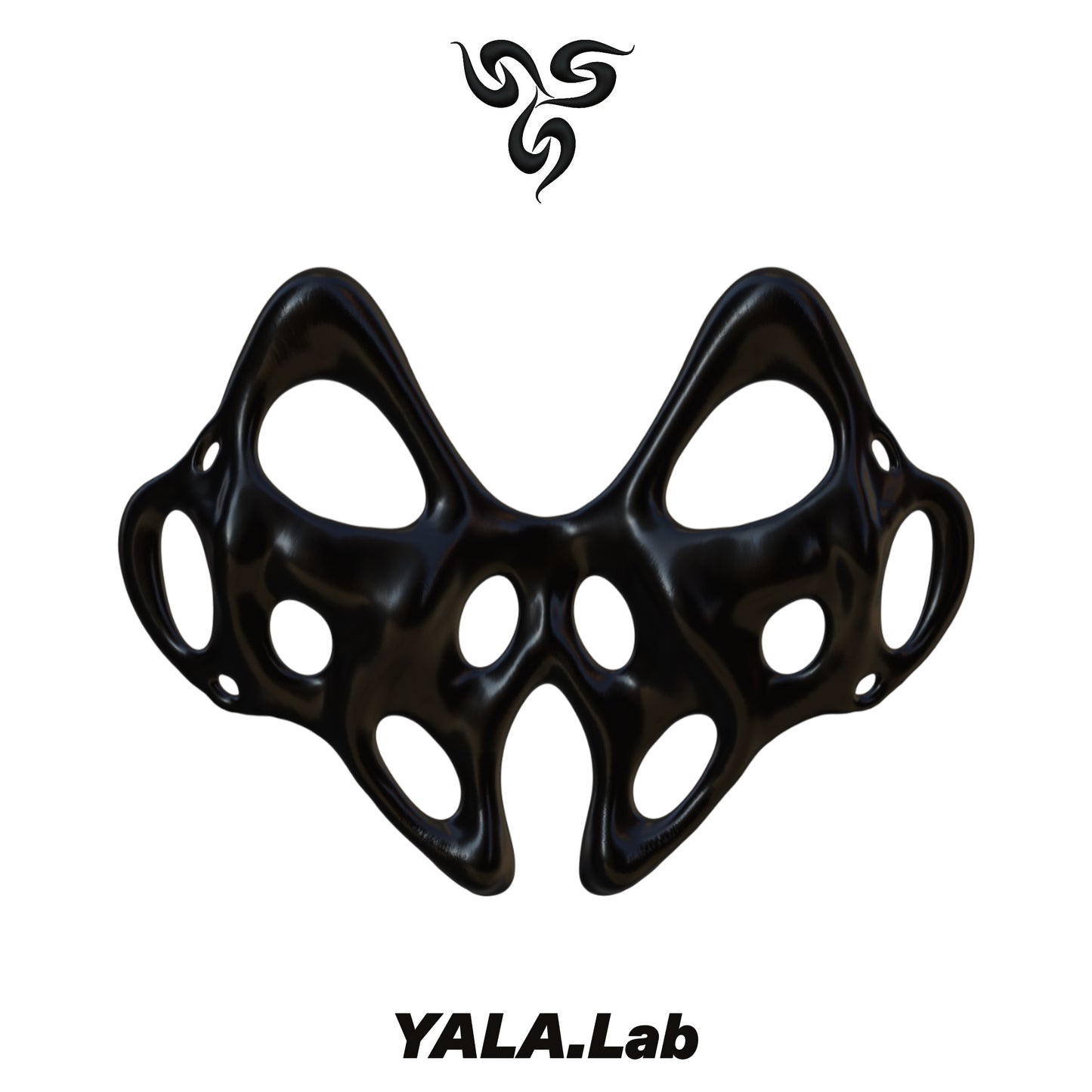 YALA.Lab | 3D Printed Hollowed-out Future Tech-sense Y3K Spicy Girl Skeleton Breastplate