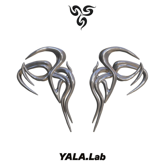 YALA.Lab | 3D Printed Futuristic Y3K Punk Girl War Armor Totem Multi-Wear Pin