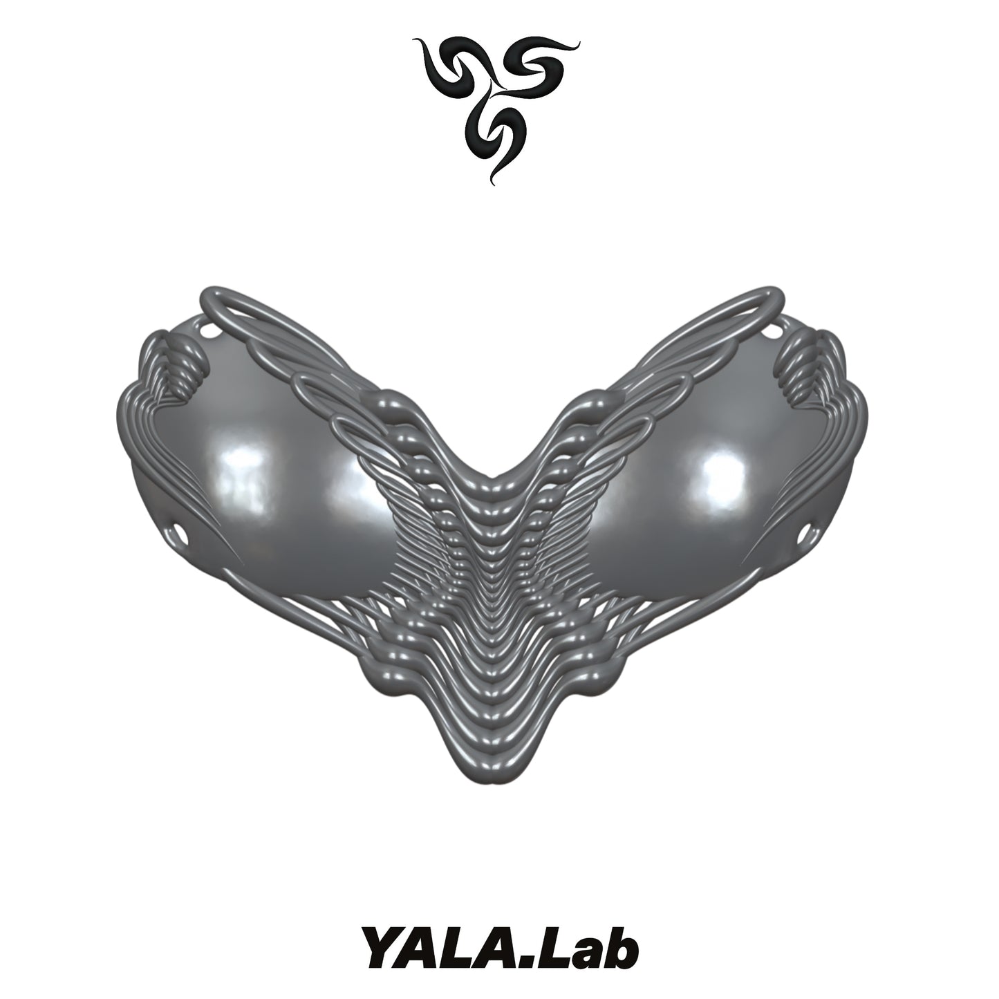 YALA.Lab | 3D Printed Future Mechanical Y3K Spicy Girl Totem Chest Armor Bra