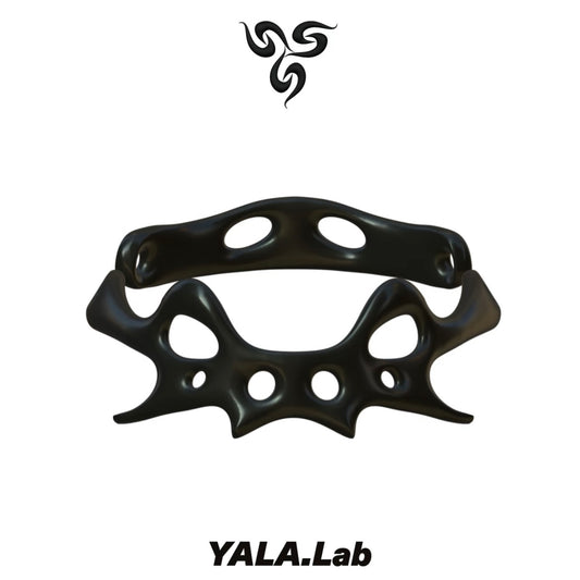 YALA.Lab | 3D Printed Hollowed-out Future Tech-sense Y3K Spicy Girl Skeleton Choker