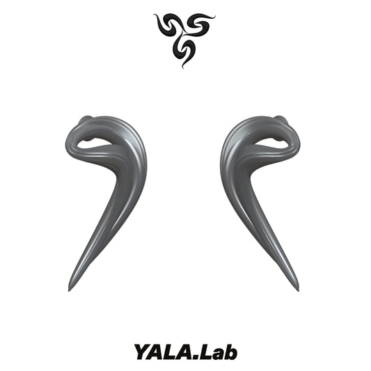 YALA.Lab | 3D Printed Futuristic Y3K Double-sided Wearable Stud Earrings
