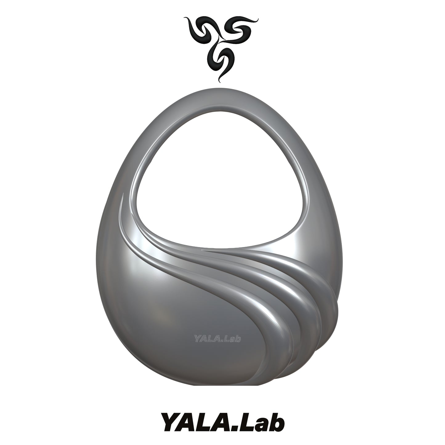 YALA.Lab | 3D Printed Futuristic Y3K Eggshell Bag with Streamlined Tech Sensation