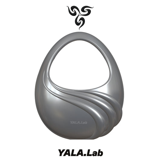 YALA.Lab | 3D Printed Futuristic Y3K Eggshell Bag with Streamlined Tech Sensation
