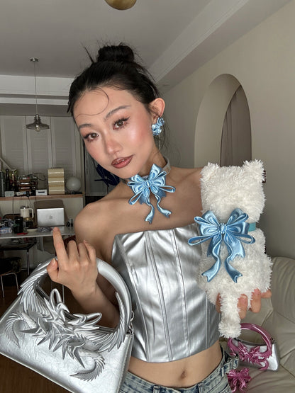YALA.Lab | 3D Printed Cute Bow Choker Dog Collar