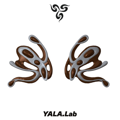 YALA.Lab | Y3K Cyber Butterfly Brooch — 3D-Printed Futuristic Design