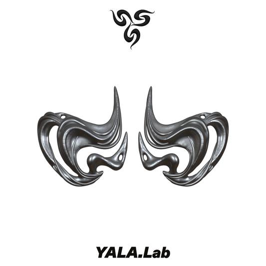 YALA.Lab | 3D Printed Future Mechanical Y3K Spicy Girl Totem Chest Armor and Waist Armor • Blue Chameleon Chest
