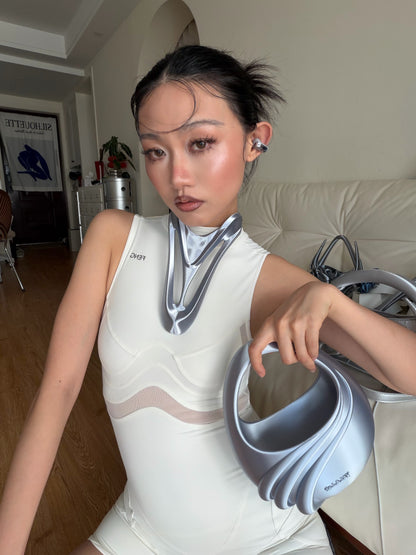 YALA.Lab | 3D Printed Sci-Fi Futuristic Cyber Streamline Collar