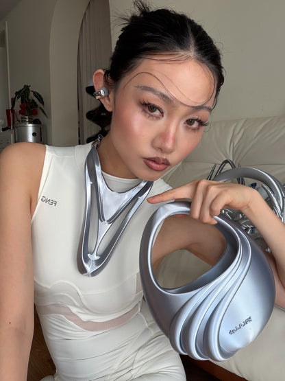YALA.Lab | 3D Printed Sci-Fi Futuristic Cyber Streamline Collar