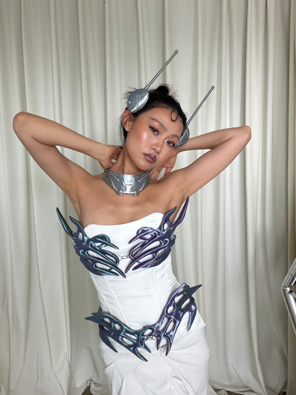 YALA.Lab | 3D Printed Future Cyber Honeybee Hairpins and Collars