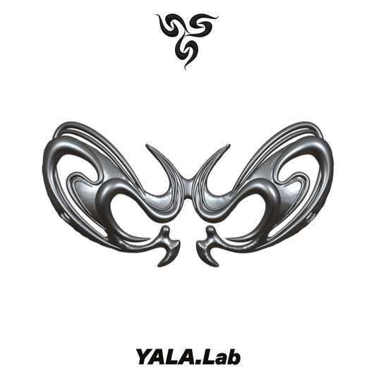 YALA.Lab | 3D Printed Future Mechanical Y3K Spicy Girl Totem Chest Armor and Waist Armor • Blue Chameleon Chest