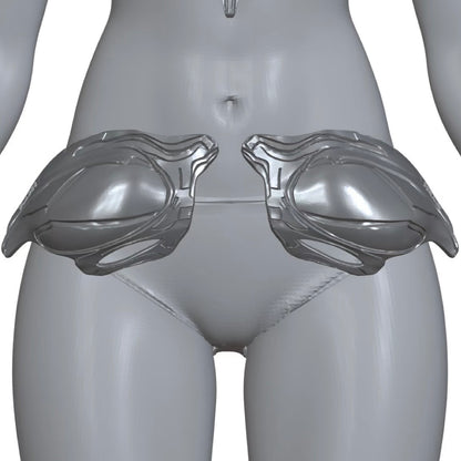 YALA.Lab | 3D Printed Futuristic Cyber Female Armor Y3K Unique and Limited Edition Hairpin Set