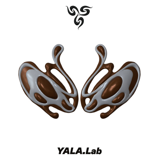 YALA.Lab | Y3K Cyber Butterfly Brooch — 3D-Printed Futuristic Design