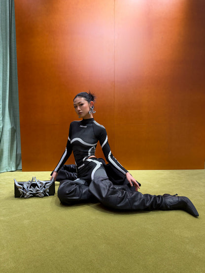 YALA.Lab | 3D-Printed Futuristic Cyber Orchid Totem Y3K Personalized Crossbody Chain Bag