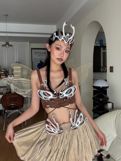 YALA.Lab | Y3K Cyber Butterfly Brooch — 3D-Printed Futuristic Design