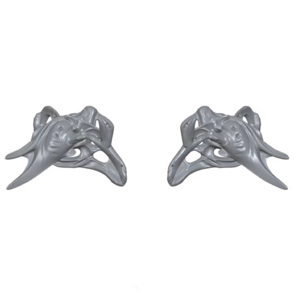 YALA.Lab｜3D Printed Cyber White Transparent Glossy Futuristic Niche Design Shoulder Pauldron and Necklace Set