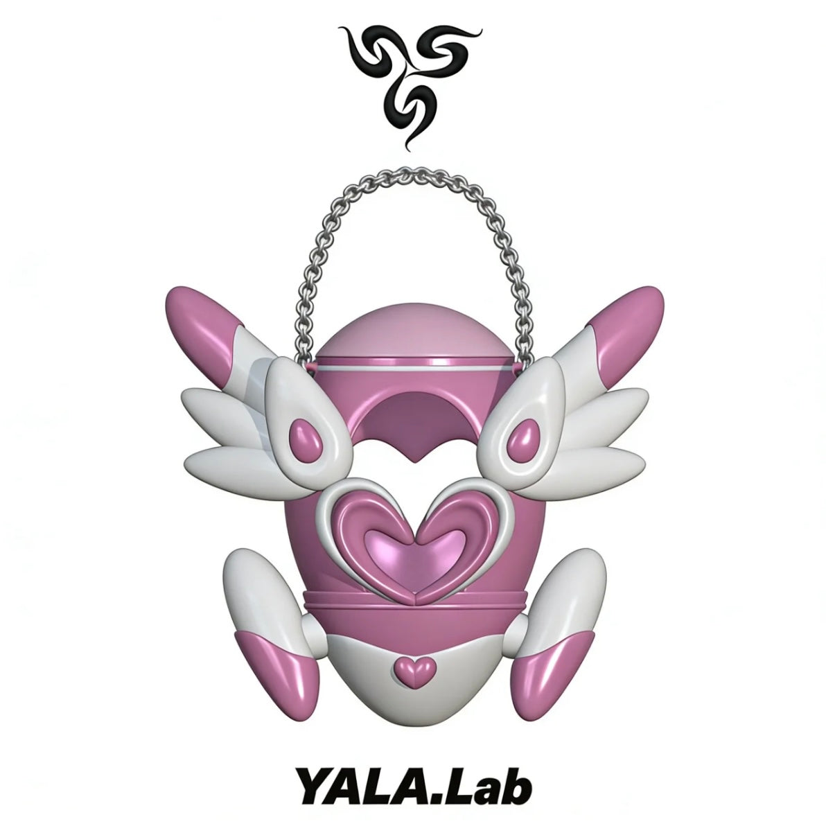 YALA.Lab｜3Dprinting heart pink cute and versatile Little Rocket Sakura design pink bag