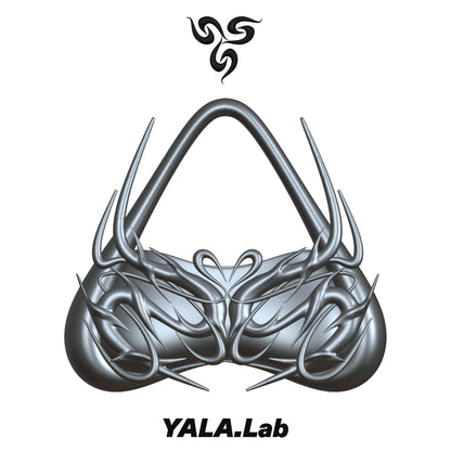 YALA.Lab | 3D-printed futuristic totem heart thorns Y3K cool girl custom bag