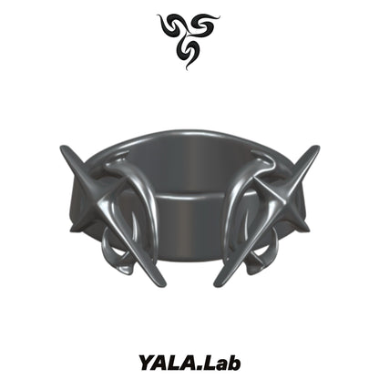 YALA.Lab | 3D printed tetrahedron futuristic tech-themed electronic Y3K girl accessory