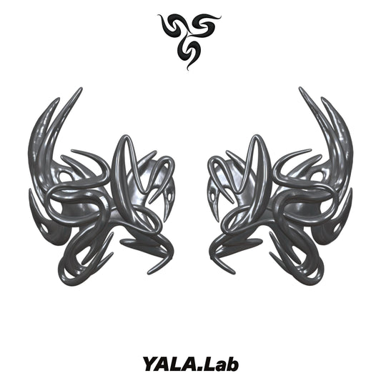 YALA.Lab | Futuristic Tech-Style Y3K Female Warrior Mech Bra Body Device Cool Girl Battle Armor
