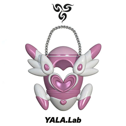 YALA.Lab 3D printed pink heart cute Little Rocket Sakura design bag
