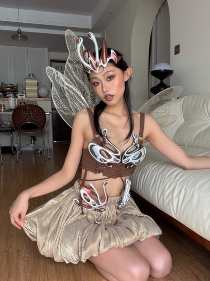Y3K Cyber Butterfly Brooch 3D-printed by YALA.Lab